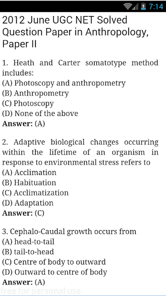 UGC Net Anthropology Solved