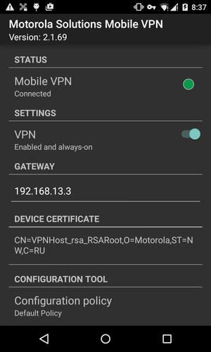 Motorola Solutions Mobile VPN