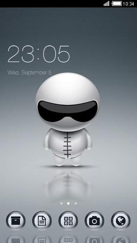 Cute Robot Launcher Theme