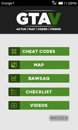 Map & Cheats for GTA V