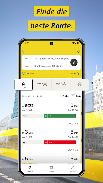 BVG Fahrinfo: Route planner