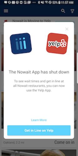 Nowait - Restaurant Wait Times