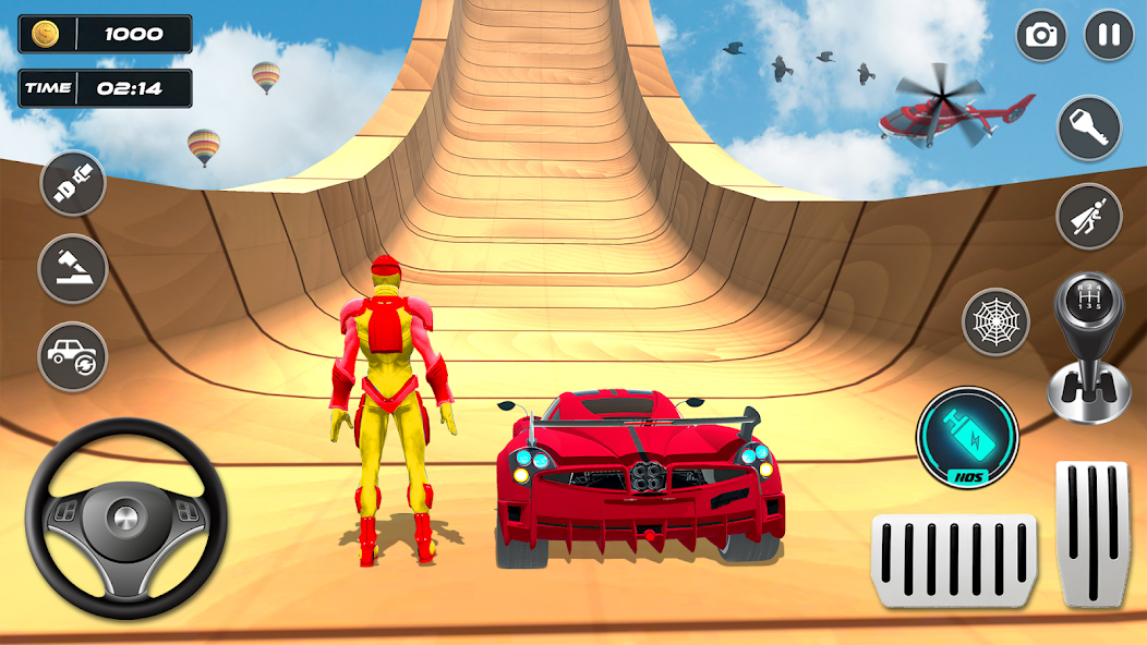 Superhero Car Games: Mega Ramp