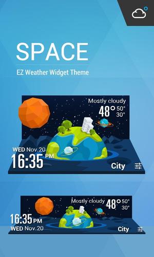 Space Style Cool widget