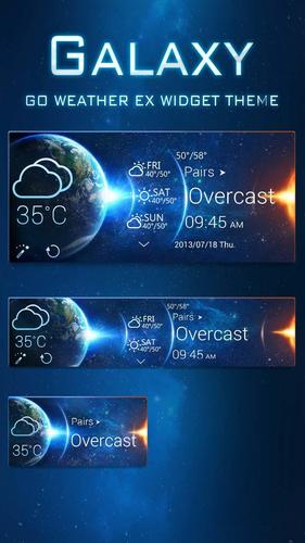 Galaxy Theme GO Weather EX