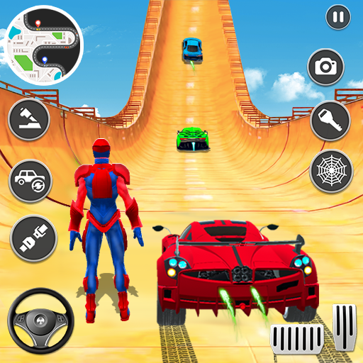 Superhero Car Games: Mega Ramp