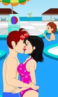 Casual Swimming Pool Kissing