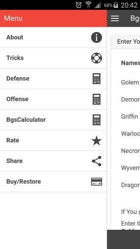 Calculator for Rise of Balur