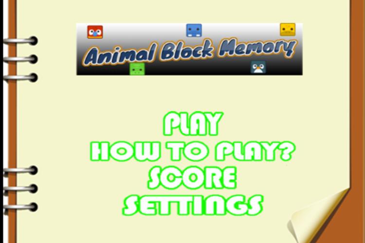 Animal Block Memory Games