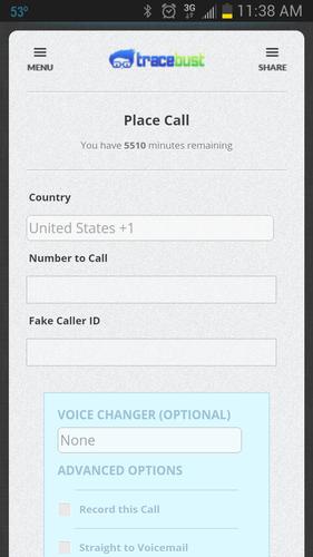 TraceBust -  Fake Caller ID