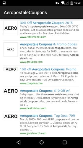 Coupons for Aeropostale