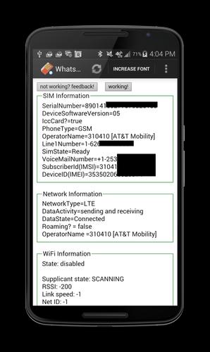 SIM Card Details