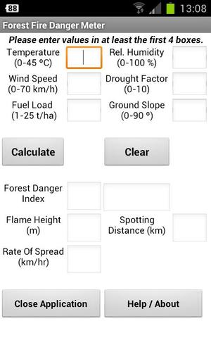 Forest Fire Danger Meter