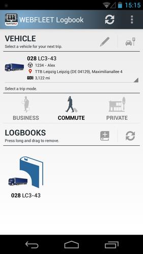 TomTom WEBFLEET Logbook