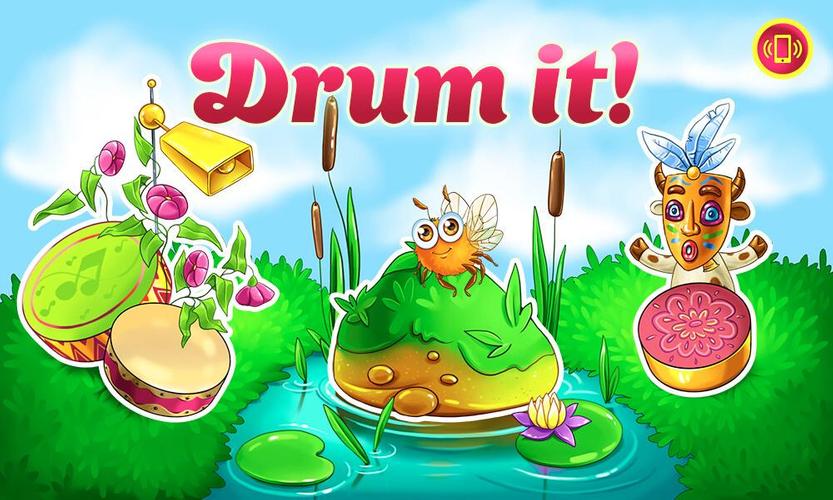 Drums for Toddlers, Kids - Music Game with Animals