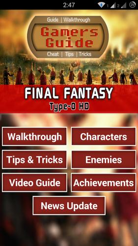 Guide for Final Fantasy T-0 HD