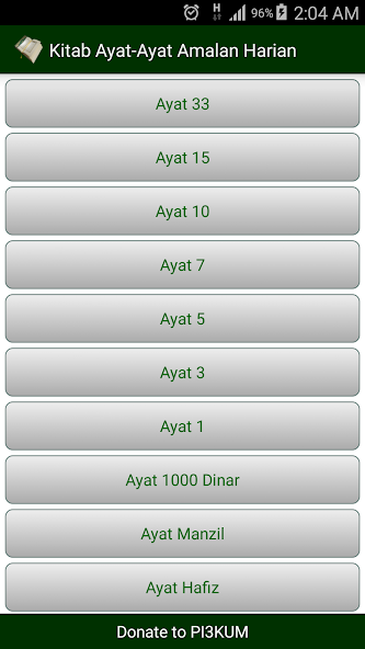 Kitab Ayat-Ayat Amalan Harian