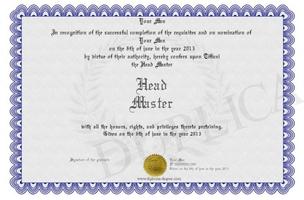 My certificate