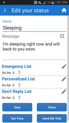 Sleep + Silent Mode + Auto SMS