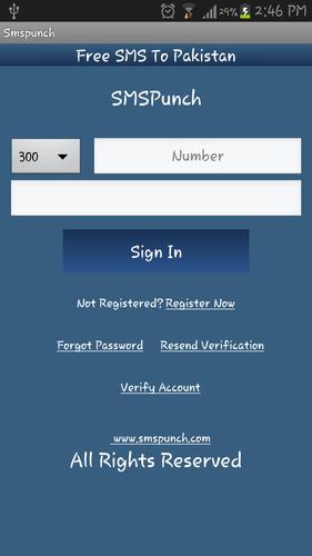 SMSPunch -Free SMS to Pakistan