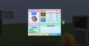 อินเทอร์เฟซ Pokemon GUI-Fire red version pixelmon guis fire red แรงบันดาลใจ