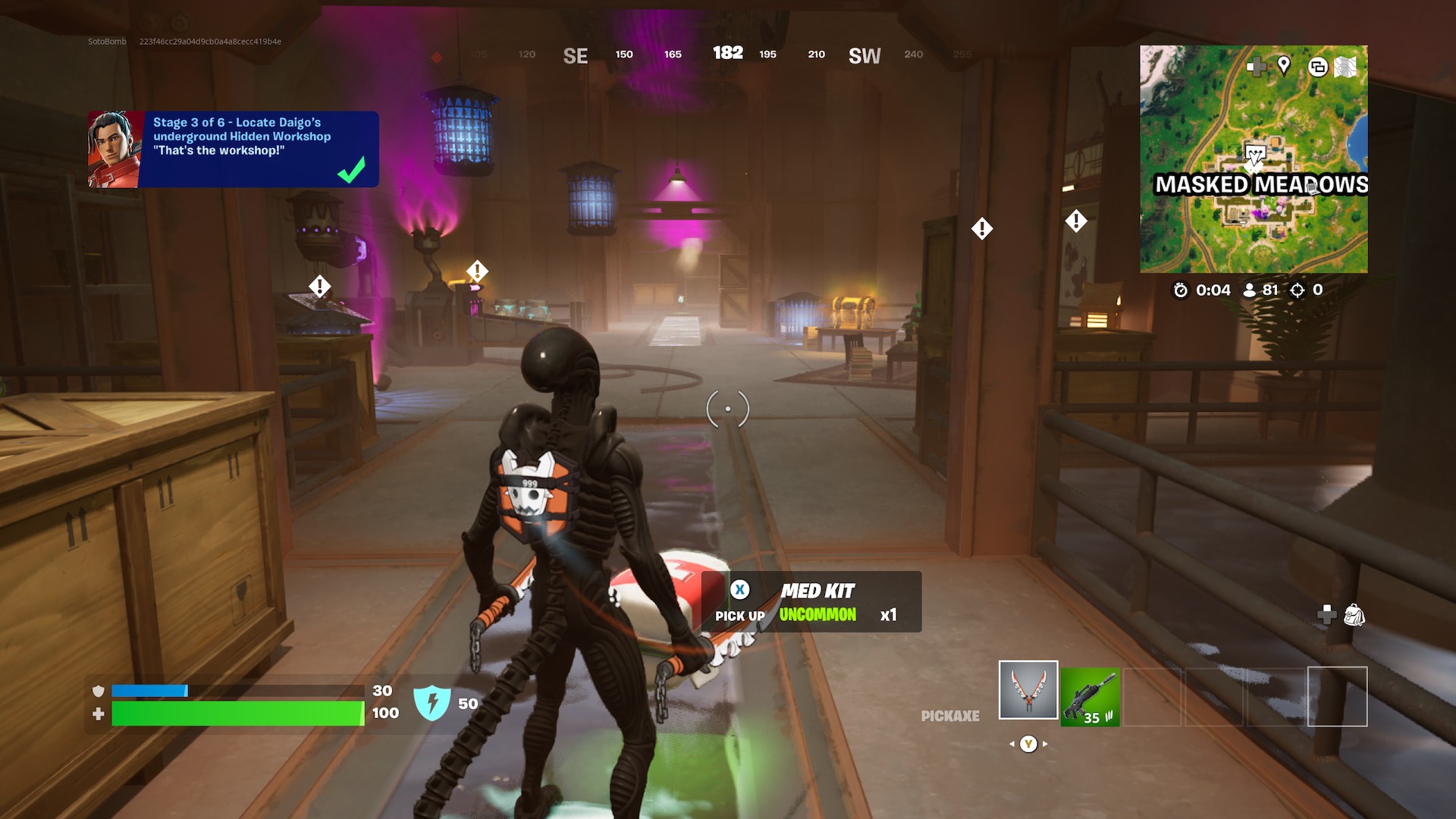 Comment localiser l'atelier souterrain caché de Daigo dans Fortnite