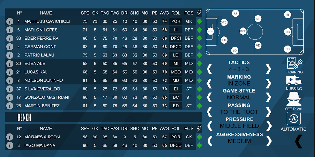 F11 Football Manager