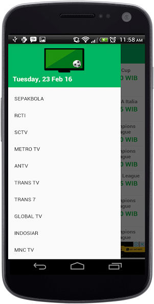 Jadwal Siaran Bola dan TV