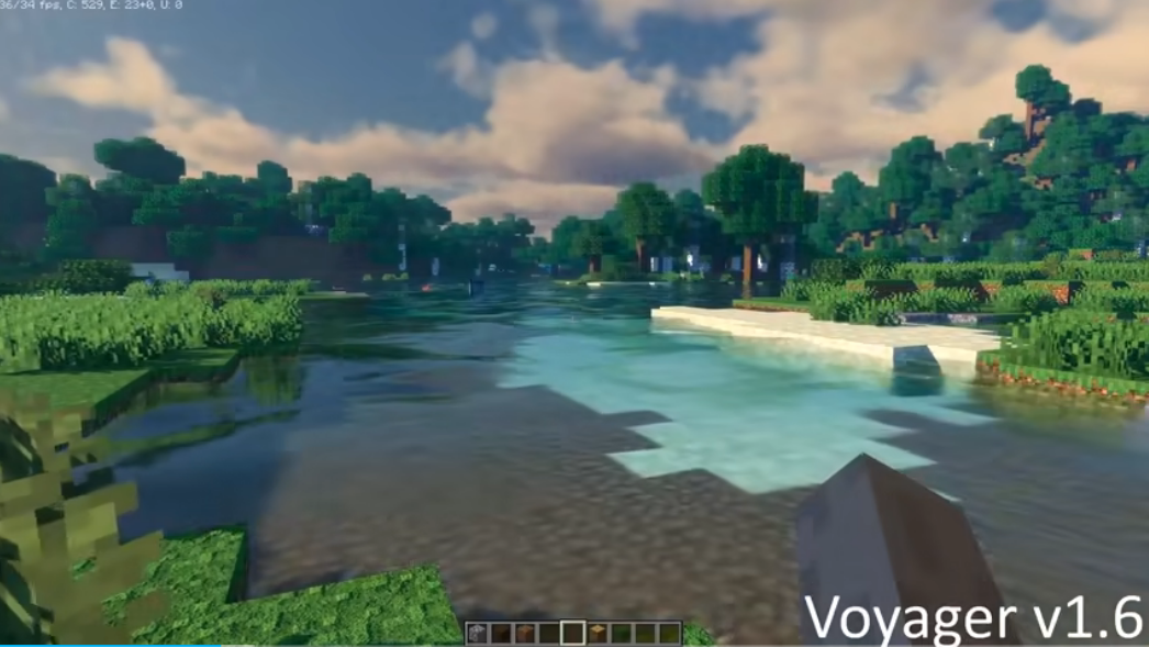 แพ็กพื้นผิวแสงและเงา Minecraft Voyager