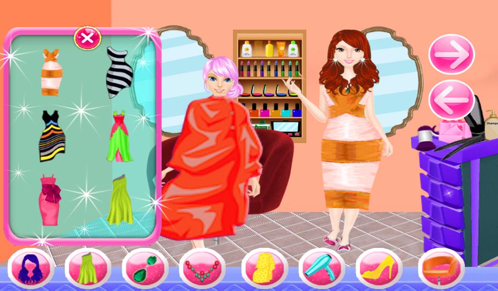 Dress up barber girls games