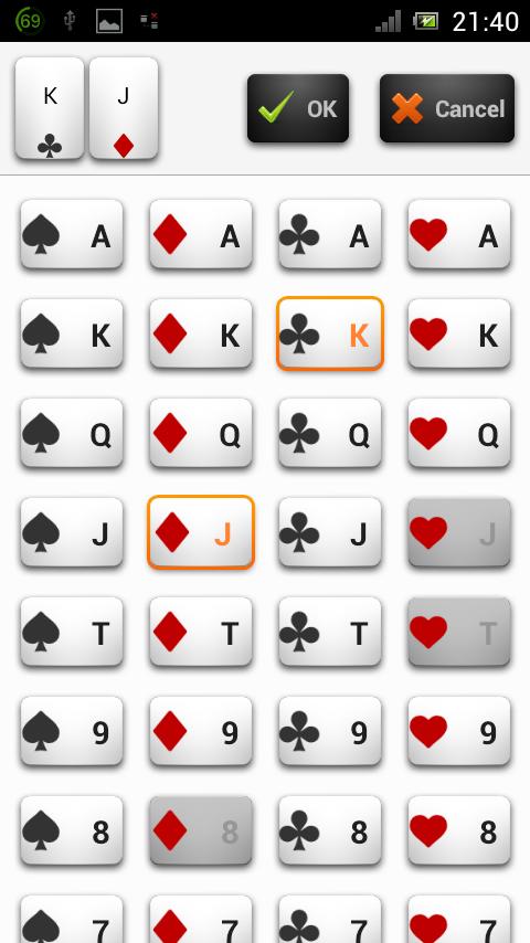 Poker Odds - Range Calculator