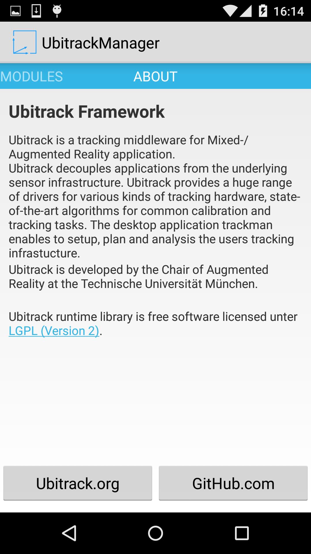 Ubitrack Manager