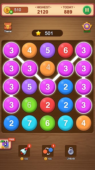 Number Puzzle - bubble match