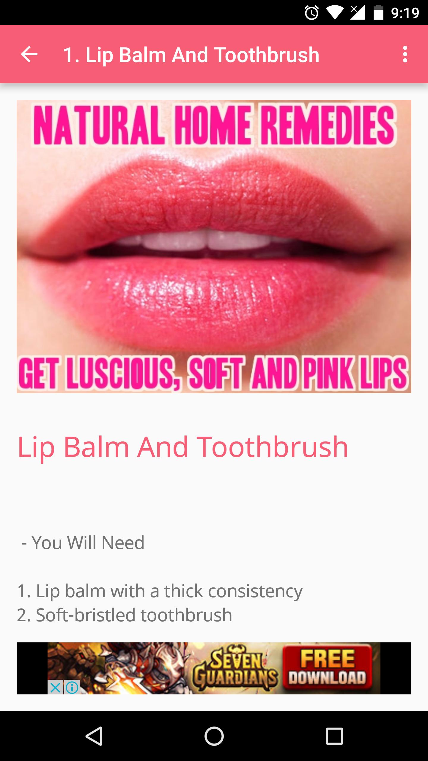 Pink Lips Natural Home Remedy