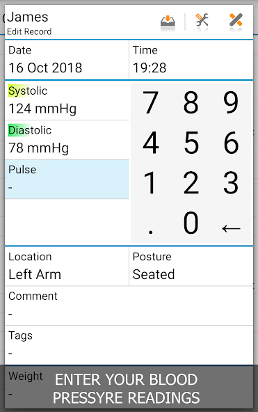 Blood Pressure Log - MyDiary