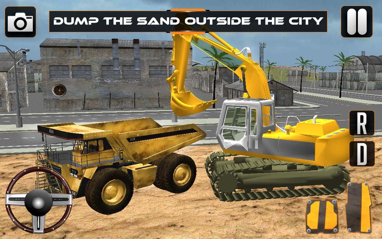 Sand Excavator Crane Sim