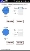 civil water flow calculator