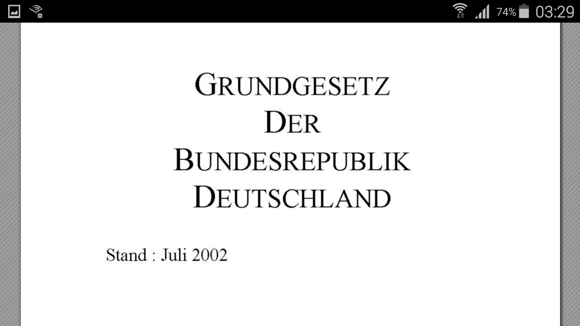 Deutsches Grundgesetz Arabisch