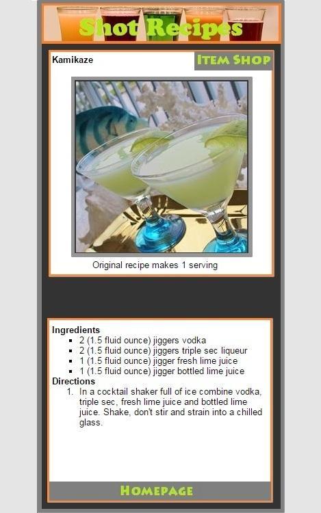 Shot Recipes