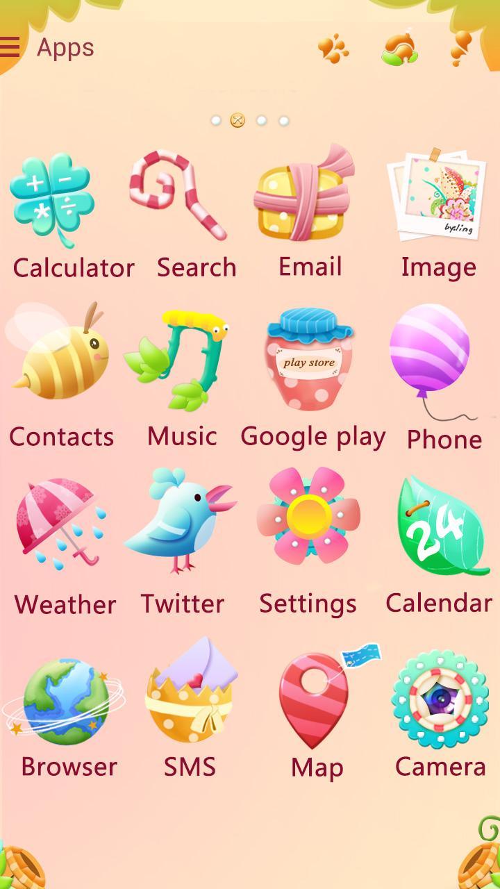 Cute garden GO Launcher Theme