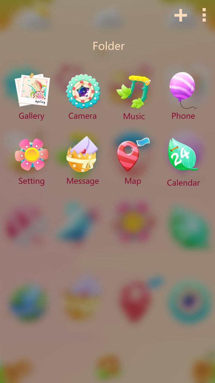 Cute garden GO Launcher Theme