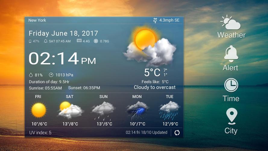 weather showing app