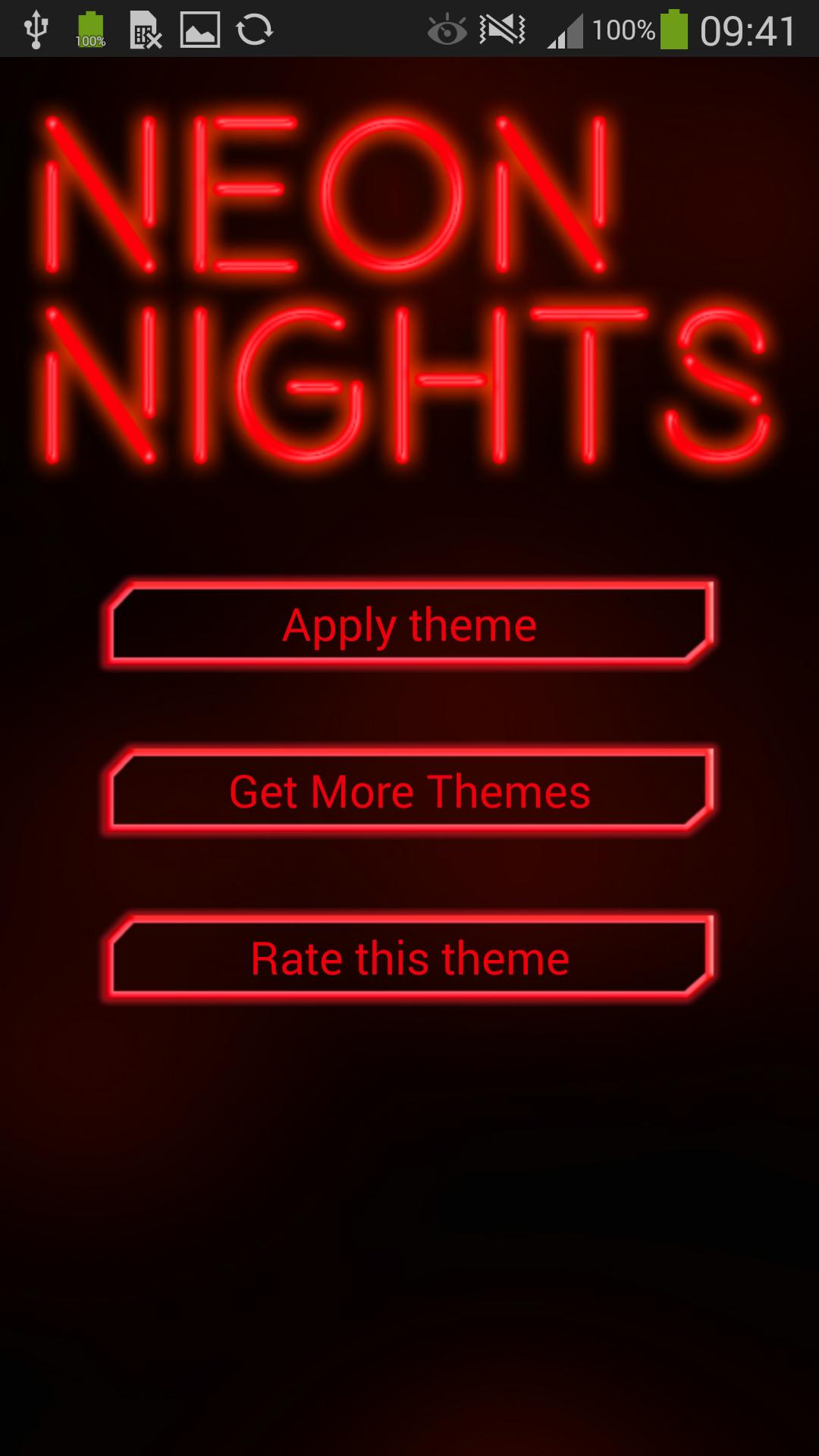 GO Keyboard Red Neon Theme