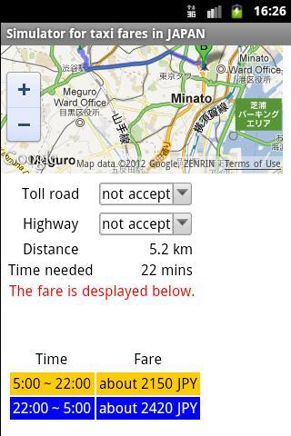 Taxi fares in JAPAN