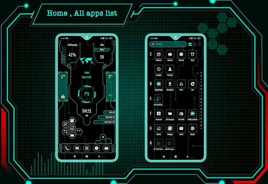 Hi-tech Launcher 2 - Future UI