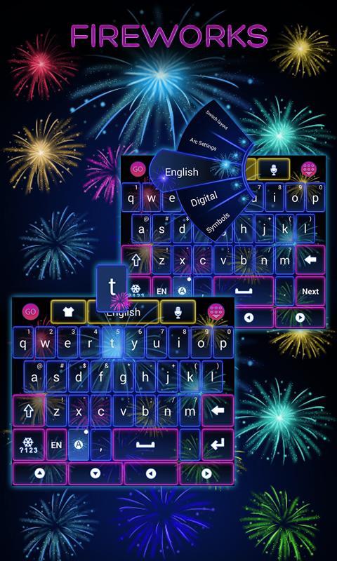 Fireworks GO Keyboard Theme