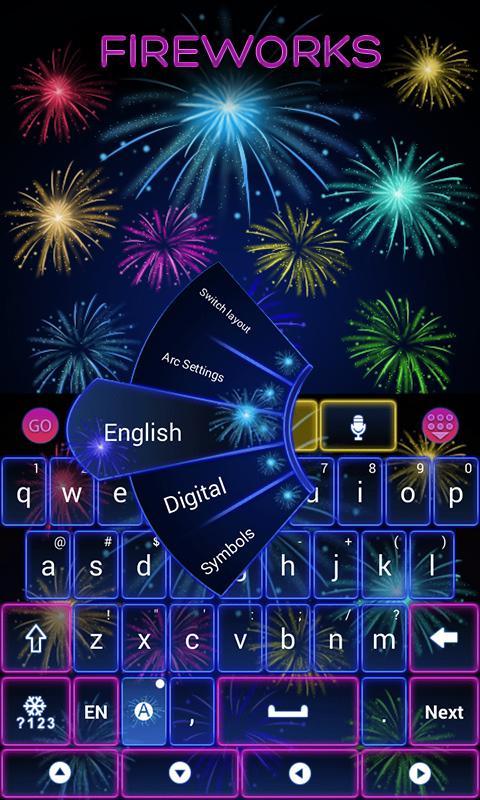 Fireworks GO Keyboard Theme