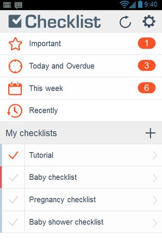 Baby checklist