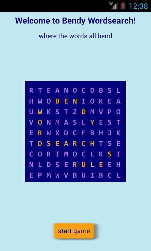 Bendy Word Search