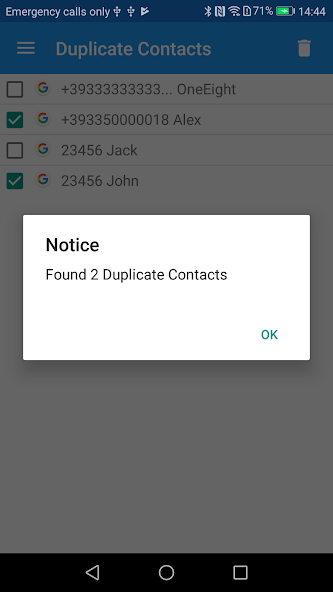 Duplicate Contacts